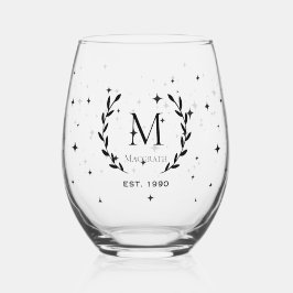 Monogramm Bulk-Geschenke für Unternehmenskunden st Weinglas Ohne Stiel