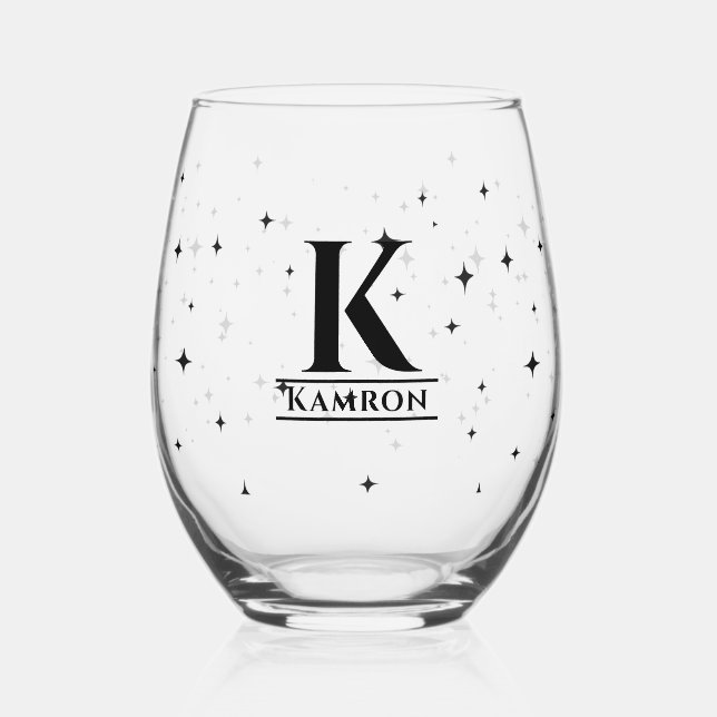 Monogramm Bulk-Geschenke für Unternehmenskunden st Weinglas Ohne Stiel (Vorderseite)