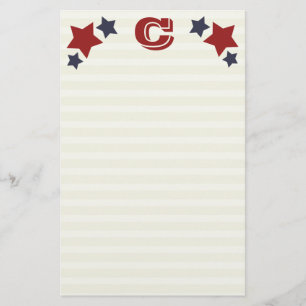 Monogramm C / Anfangs-C-Stangen und -Stationierung Briefpapier