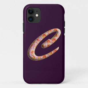 Monogramm C in Rose Muster iPhone 5 Hüllen