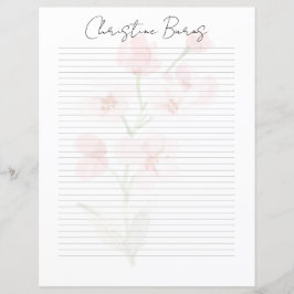 Monogramm Chic Schriftzug Name Schreibwarenpapier