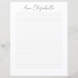 Monogramm Chic-Schriftzug Name Schreibwarenpapier
