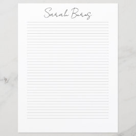 Monogramm Chic Schriftzug Name Schreibwarenpapier