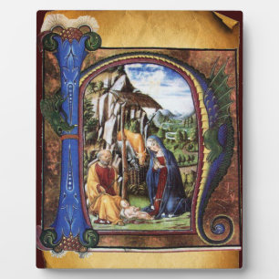 MONOGRAMM-CHRISTMAS-PARCHMENT FOTOPLATTE