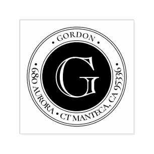 Monogramm Classic Rücksendeadresse Gummi Selbstf Permastempel