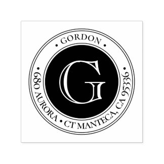 Monogramm Classic | Rücksendeadresse Gummi Selbstf Permastempel
