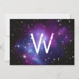 Monogramm Cluster violetter Galaxien
