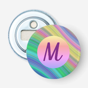 Monogramm coole Regenbogenwaagen Flaschenöffner