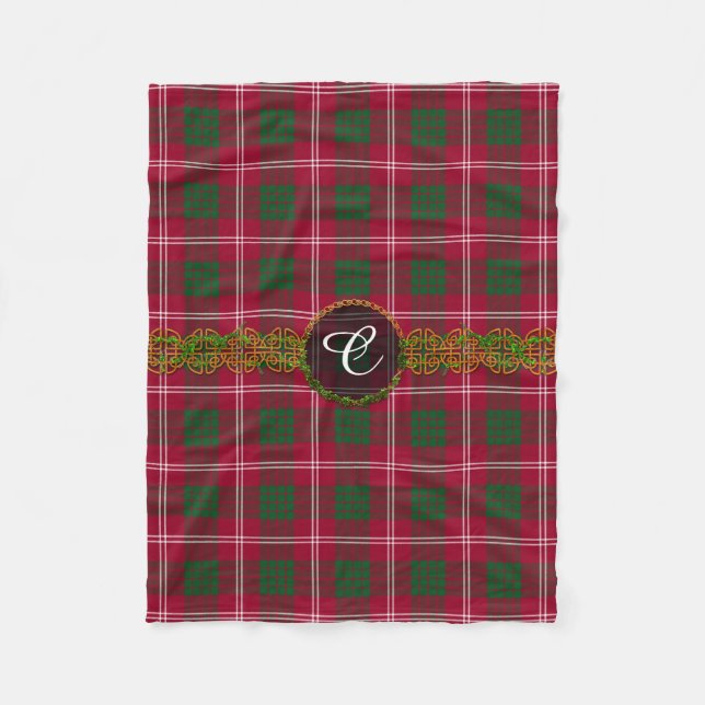 Monogramm-CrawfordTartan Fleecedecke (Vorderseite)