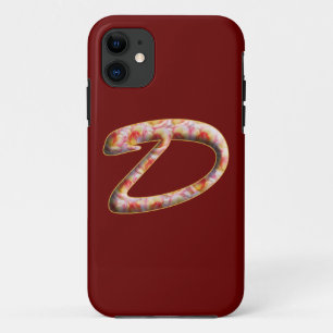Monogramm D in Rose Muster iPhone 5 Gehäuse iPhone 11 Hülle