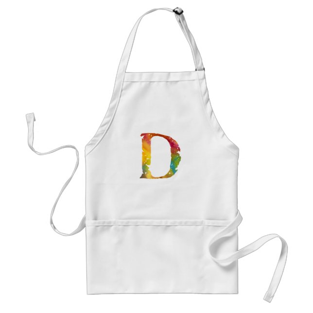 Monogramm - D - Schürze (Vorne)