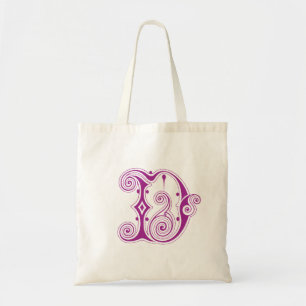 Monogramm "D" Totbeutel Tragetasche