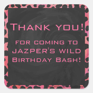 Monogramm Dalmatiner Schwarz und Rot Quadratischer Aufkleber