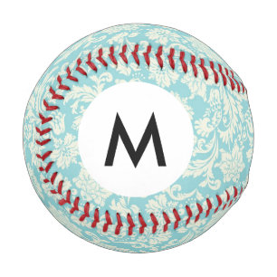 Monogramm-Damaskus-Muster 3 Baseball