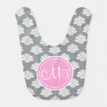 Monogramm-Damastbabyschellfisch personifizieren