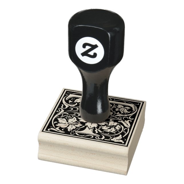 Monogramm-Dekorbrief T Gummistempel (Stempel)