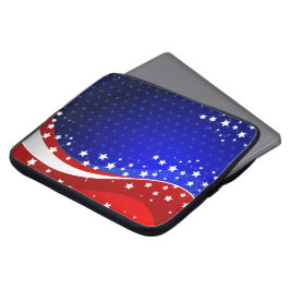 Monogramm der abstrakten amerikanischen Flagge 2 Laptopschutzhülle