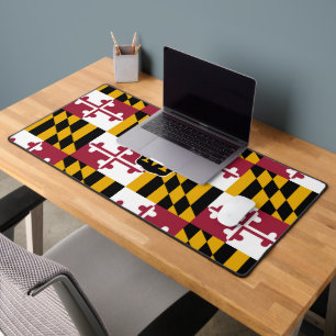 Monogramm der abstrakten Maryland-Staatsflagge Schreibtischunterlage