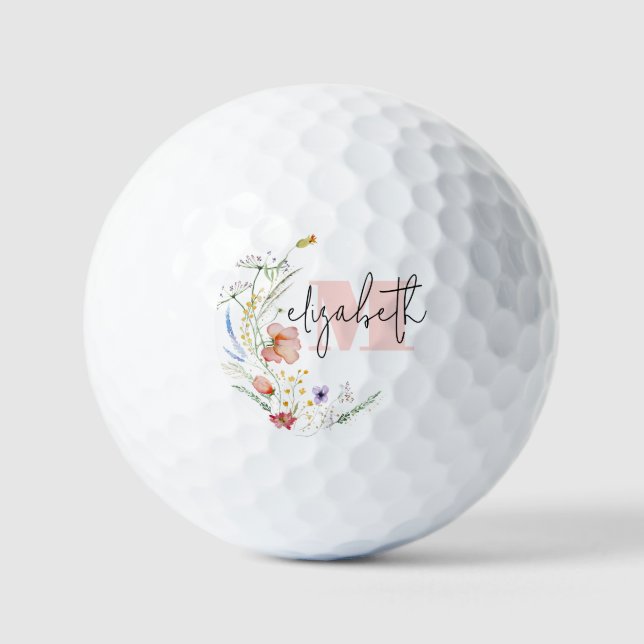 Monogramm der Aquarellfarben Golfball (Vorderseite)