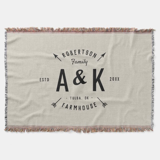 Monogramm der Arrow-Familie Decke (Vorderseite)