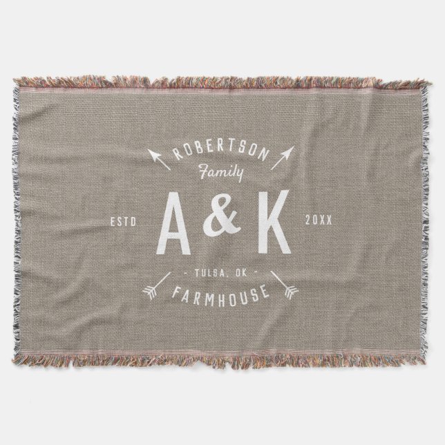 Monogramm der Arrow-Familie Decke (Vorderseite)