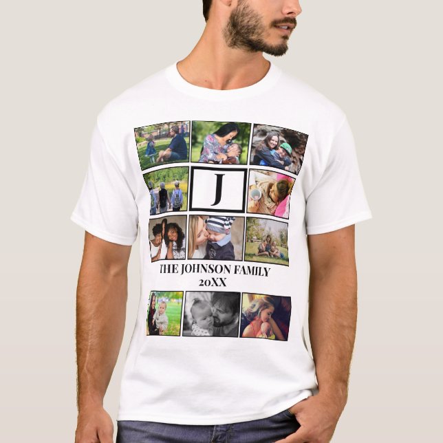 Monogramm der benutzerdefinierten Familie 11 - Fot T-Shirt (Vorderseite)