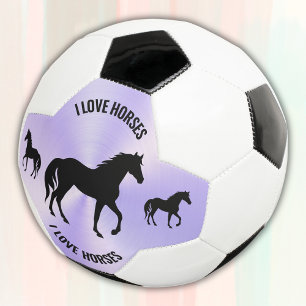 Monogramm der Black Horse Silhouette Fußball