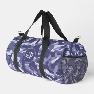 Monogramm der blauen Camouflage Duffle Bag