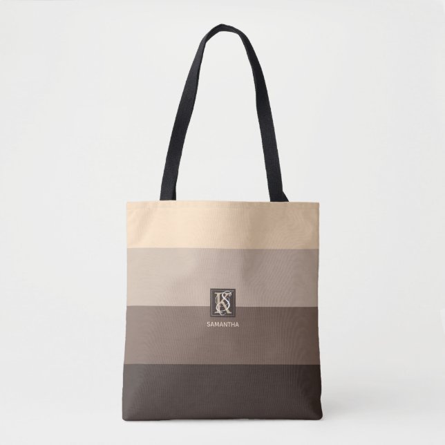 Monogramm der Farbpalette Mocha Tasche (Vorderseite)