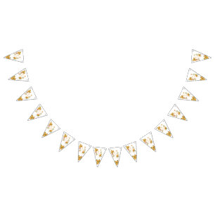 Monogramm der goldenen Rose Wimpelkette