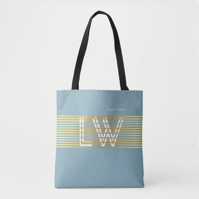 Monogramm der goldgelben Linien Tasche (Vorderseite)