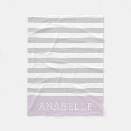 Monogramm der grauen und der Lilac-Streifen | Edit Fleecedecke