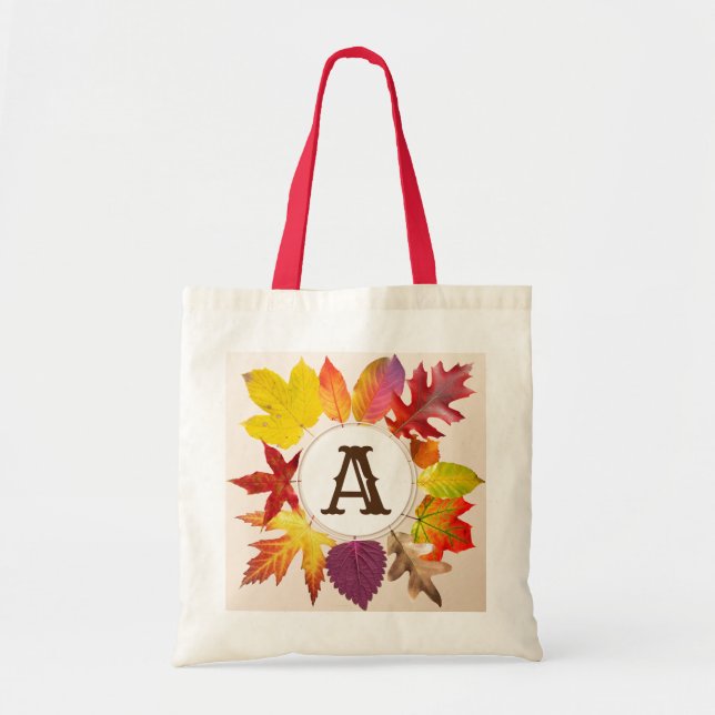 Monogramm der Herbstlaube Tragetasche (Vorne)