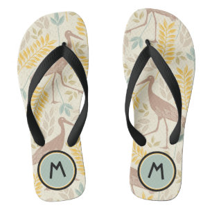 Monogramm der hübschen Vogelart Flip Flops