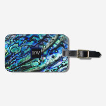 Monogramm der Irisierbaren Abalone-Muschel