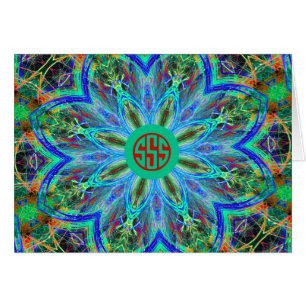 Monogramm der leeren Notizkarte S oder Ihre Wahl