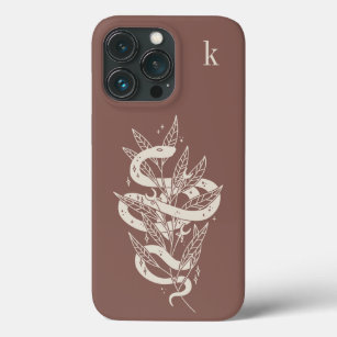 Monogramm der mystischen botanischen Schlangenbekl Case-Mate iPhone Hülle