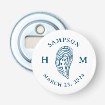 Monogramm der Nautic Oyster-Muschel mit Name Date