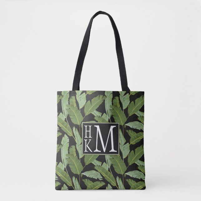 Monogramm der Palmblatt-| Tasche (Vorderseite)