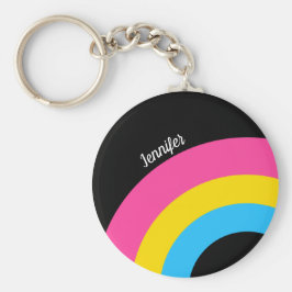 Monogramm der Regenbogenflagge Pansexual Schlüsselanhänger
