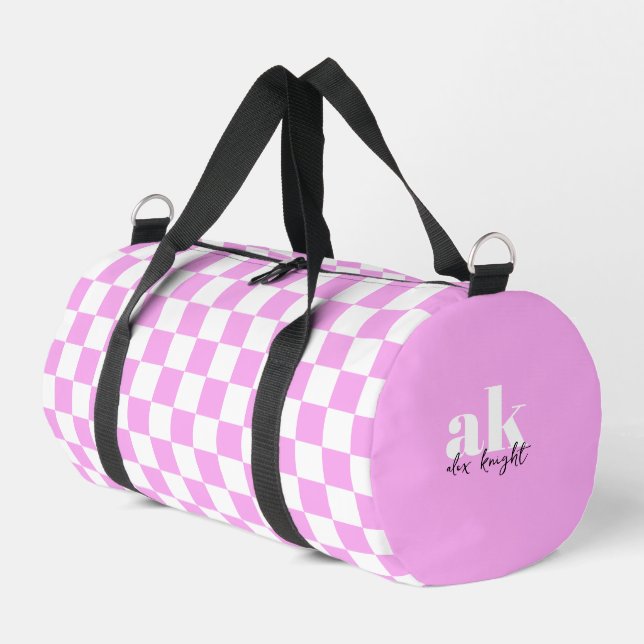 Monogramm der Retro-Signatur geprüft Duffle Bag (Linke Seite)