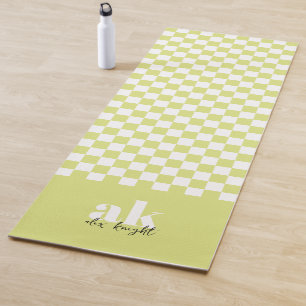 Monogramm der Retro-Signatur geprüft Yogamatte