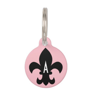 Monogramm der rosa Schwarzweiß-Lilie Tiermarke