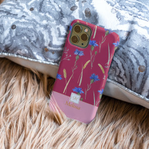 Monogramm der Roten Wildblume Case-Mate iPhone 14 Pro Hülle