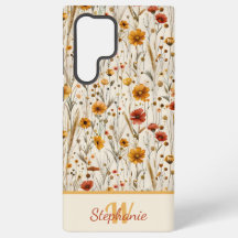 Monogramm der rustikalen Wildblume - Muster der Bo