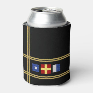 Monogramm der Seesignalflagge für Wasserfarben Dosenkühler