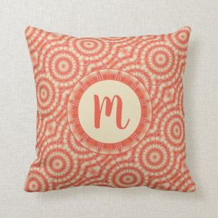 Monogramm der Sternexplosionen des Coral & Cream C Kissen
