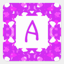 Monogramm der symmetrischen Markierungen in Rosa u