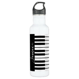Monogramm der Tastatur für Schwarz und Weiß Edelstahlflasche
