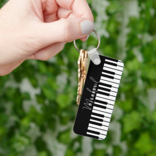 Monogramm der Tastatur für Schwarz und Weiß Schlüsselanhänger